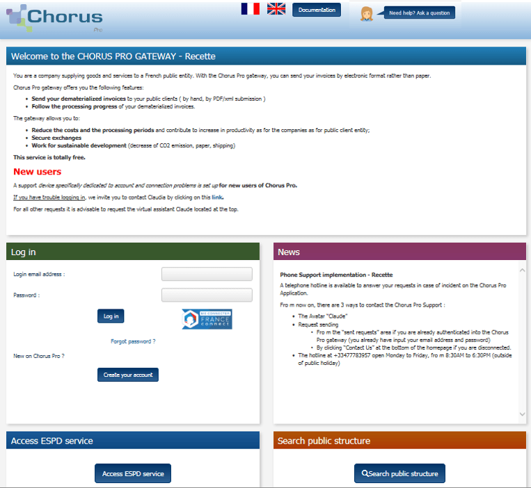 First Steps On Chorus Pro For Invoice Issuers Communaut Chorus Pro